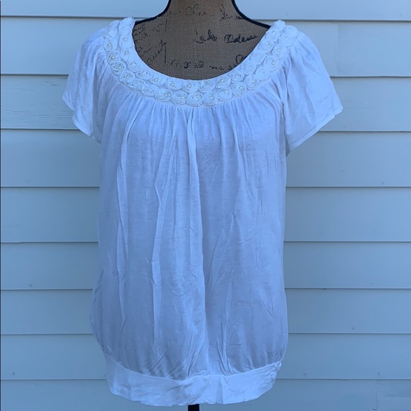 Elle ivory top L - Picture 1 of 5